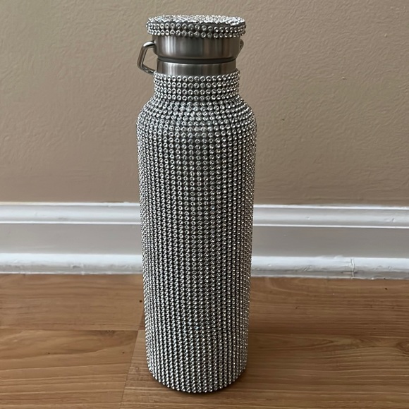 New silver Rhinestone Water Bottle with Silver handle - Picture 1 of 6